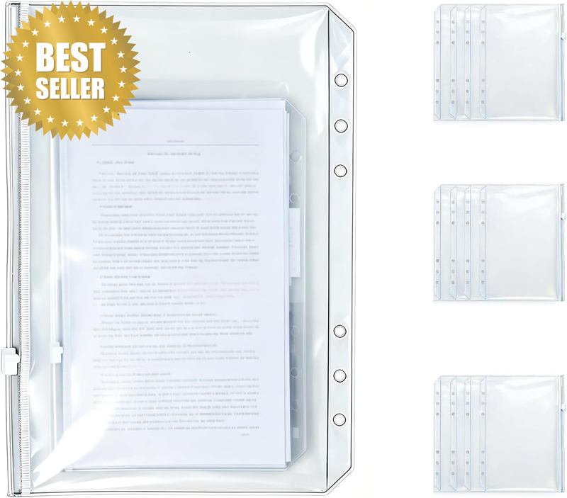 A5 Binder, 12 Pack Durable 3-Ring Binders, 21X15 Cm Lightweight Zipper Binders f