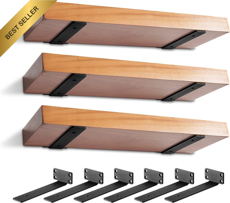 Heavy Duty Shelf Bracket, Rustic Floating Shelf Bracket for Shelves Wall Mounted