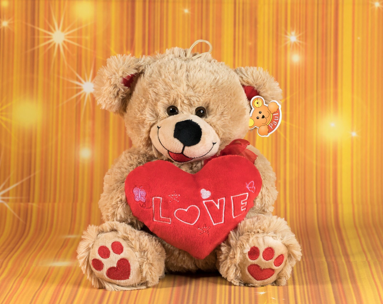 Teddybär mit rotem Herz - Love - Liebe - Valentinstag Bär Plüsch