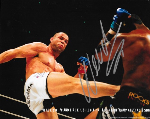 Wanderlei Silva Signed IP 8x10 Photo VS Rampage Jackson Pride UFC
