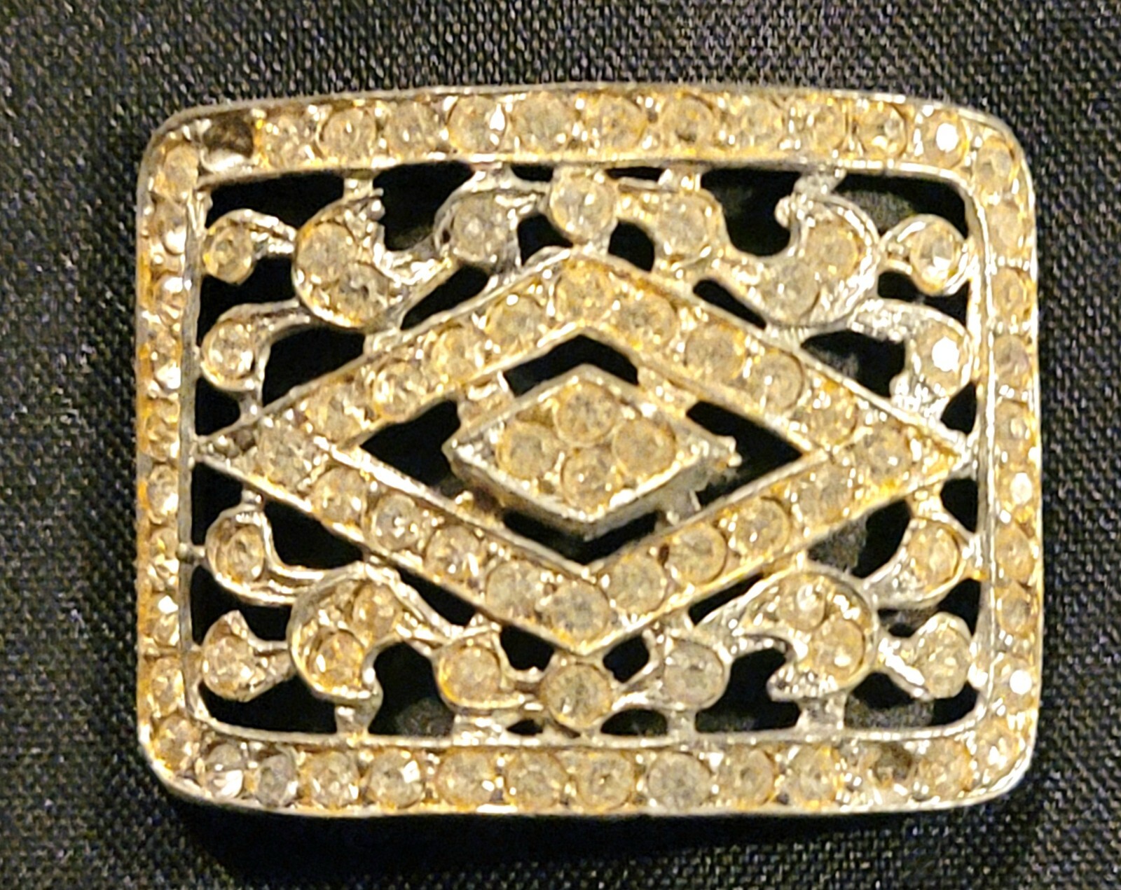 Vintage　1950s’ clear rhinestone buckle Vintage 1950s' clear rhinestone buckle