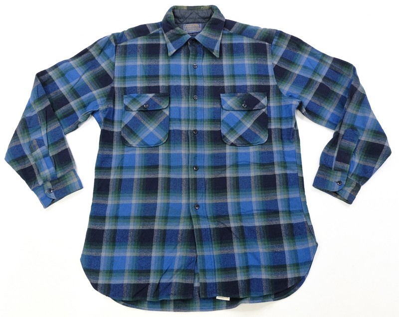 希少 90's Pendleton BoardShirt BluePlaid M Men's Pendleton | PLAID BOARD SHIRT | Blue Plaid - FLCrooks.com