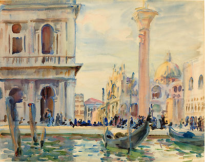 John Singer Sargent Watercolor Reproductions: Piazzetta