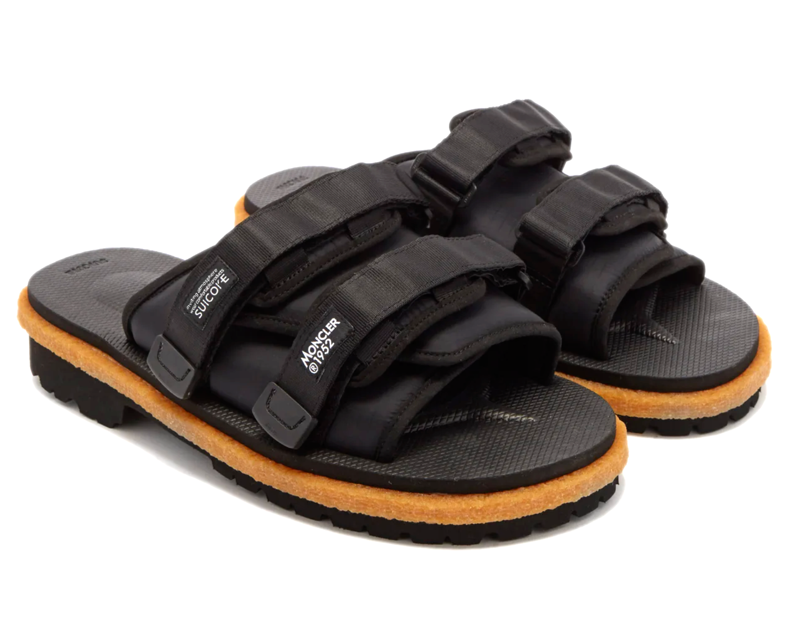 MONCLER X SUICOKE Moto Mountain Ripstop Vibram Sole Slides