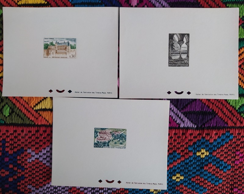 France 3 Epreuves De Luxe De 1963/1965 NÂ° 1390 1393 1394  Lot 21