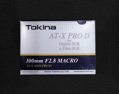 TOKINA AT-X Pro Macro 100mm F/2.8 D Prime Lens For Nikon Original Box *EXCELLENT
