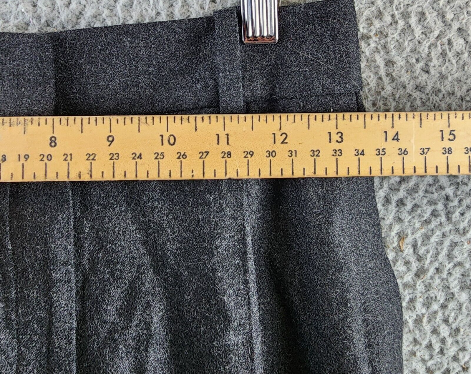 Theory Pleated Wide Leg Wool Pants Women's 0 New Charcoal Melange Zip Hook & Bar - Picture 5 of 15