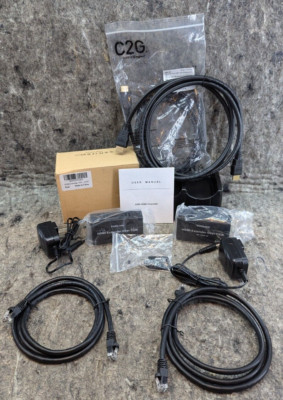 Hdmi Extender 196Ft Hdmi Over Single Cat5e/6/7 Hdmi Repeater Hdmi Balun Sender