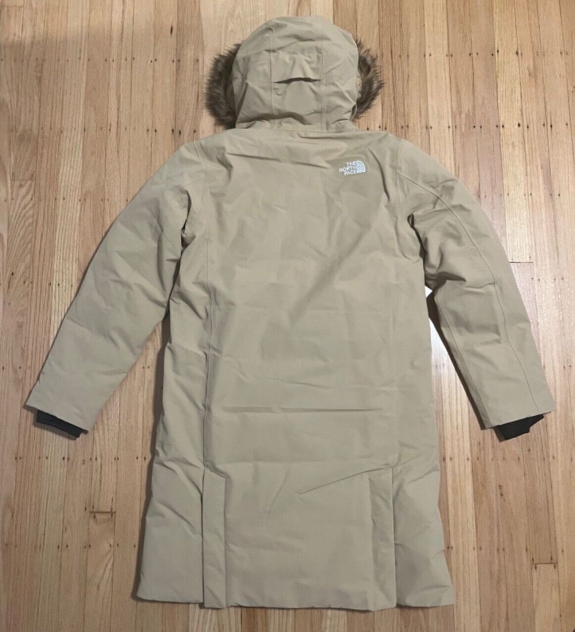 Pre-owned The North Face Arctic Parka Premium Coat Almond Butter $500 Women Sz Medium In Beige