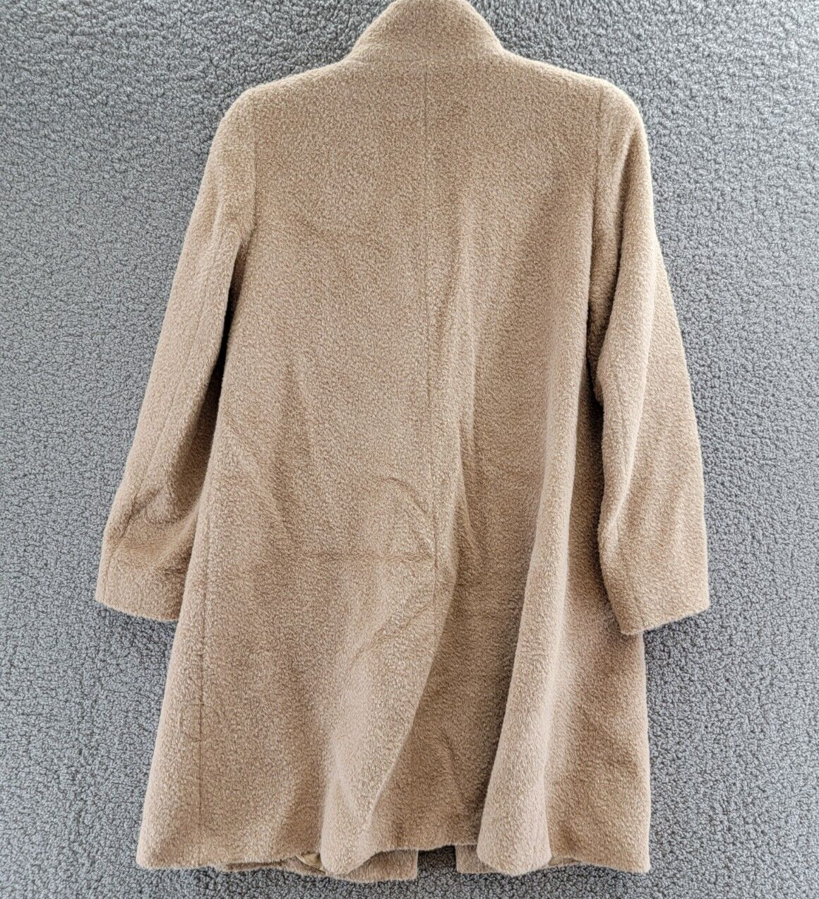 ICONS Cinzia Rocca Fitted Mid Length Coat Women's 6 Lt Camel Wool Blend L/S - Picture 11 of 17