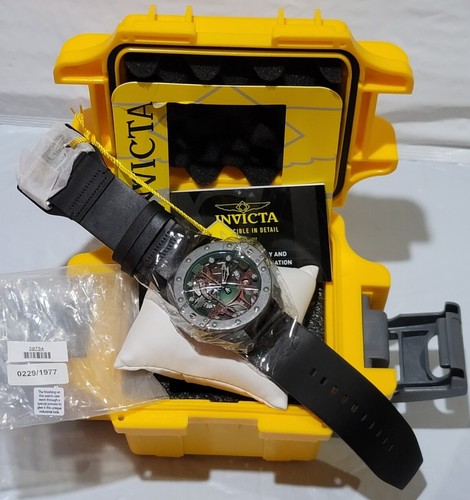 Pre-owned Invicta - Star Wars - Boba Fett - Reserve Wide Blk Leather Strap - Mens Watch