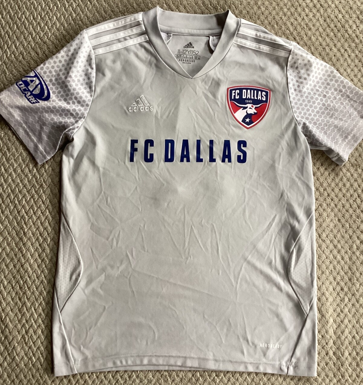 FC Dallas #17 Adidas Aeroready Youth Replica Road Gray