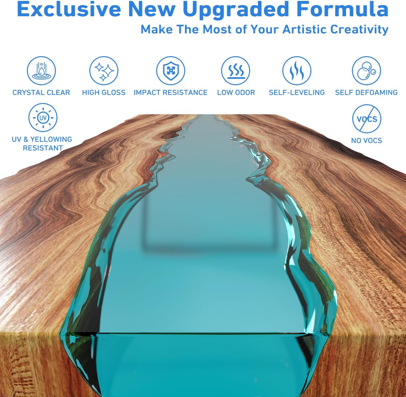 Epoxy Resin Kit, 16OZ Resin Epoxy Transparent Super Crystal Clear Art Kit for Be