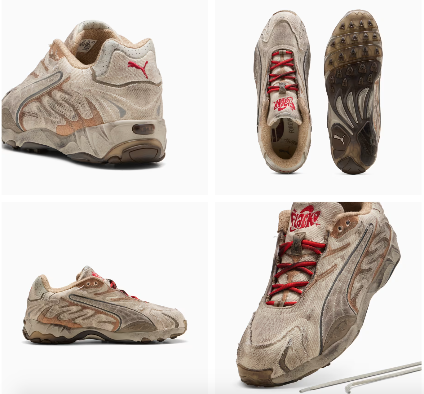 Pre-owned Puma Mens A$ap Rocky X  Inhale Distressed Shoes 401624 01 Cu4864 001 Speedcat In As Pictured