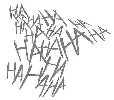 DIY Art Project Paint Reusable Stencil Silhouette - Batman Joker Laugh HAHAHA