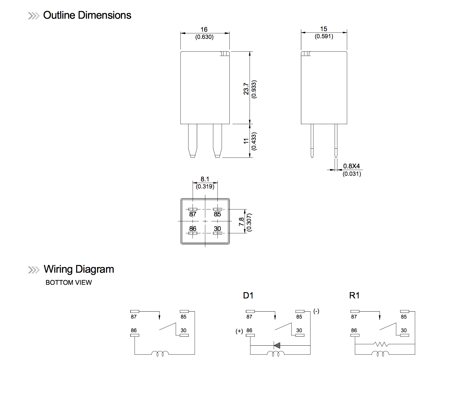 4PCS Song Chuan 303-1AH-C-R1-U01-12VDC Ultra Micro ISO Relay SPNO 20A