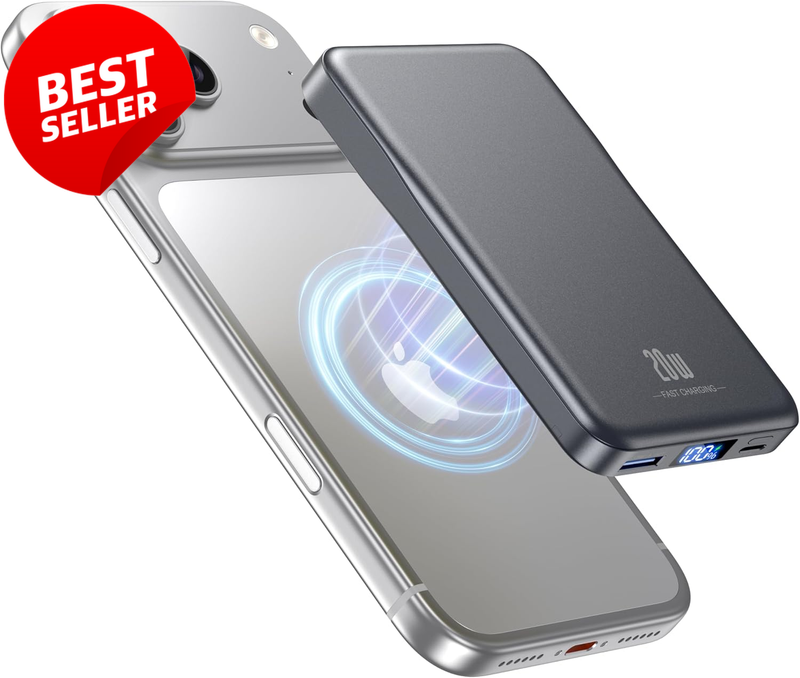10000mAh Magnetic Portable Charger 20W Fast Wireless Power Bank for iPhone - US