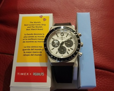 Q Timex Chronograph x Peanuts Snoopy 極美品 Q Timex Chronograph x Peanuts Snoopy 40mm Leather Strap