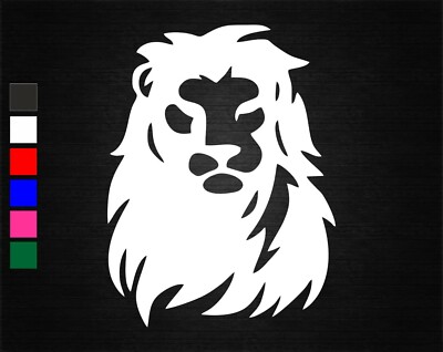 LION HEAD 2 WILDLIFE VINYL DECAL STICKER CAR/VAN/WALL/DOOR/LAPTOP/TABLET/HOME