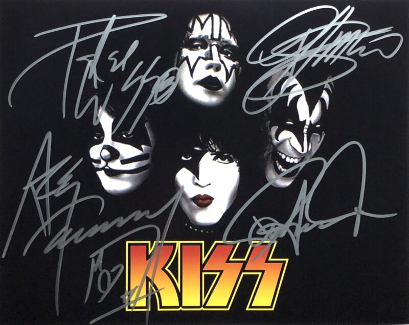 KISS - Signed By All 4 In Band - Original Autographs - Hand Signed 8x10 w/ COA