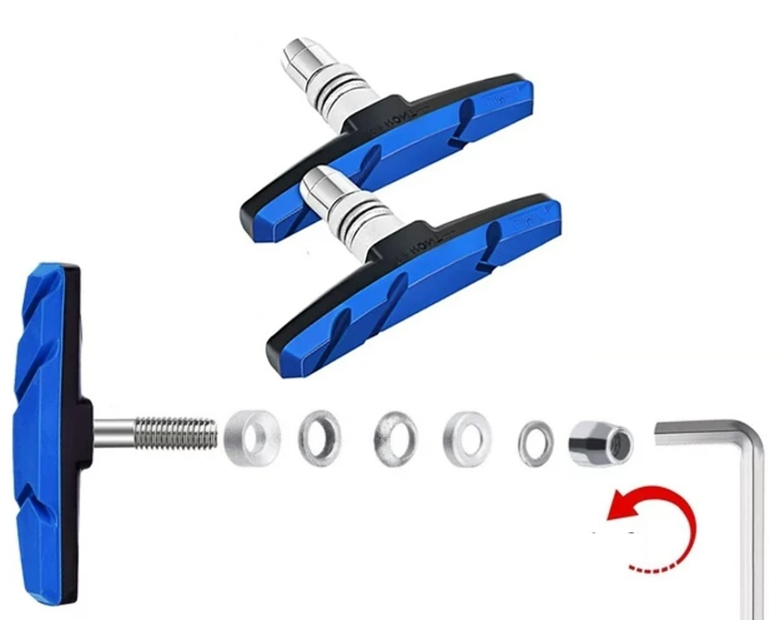 Fahrrad Bremsbelge fr Shimano Bremsschuhe 4 Paar Bremskltze V Brake 70mm  Blau | eBay.de