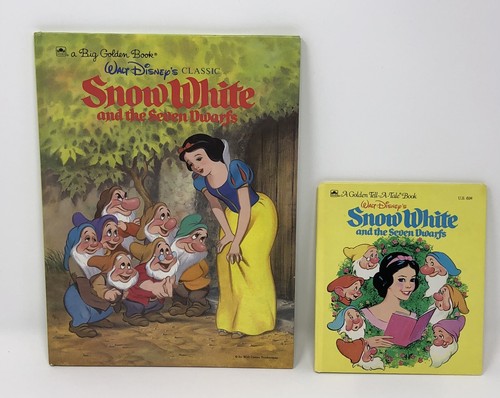 Walt Disney's Classics Snow White 2 Book Lot HC Large Small