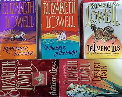 Lot of 5 Elizabeth Lowell Paperbacks Remember Summer/Desert 