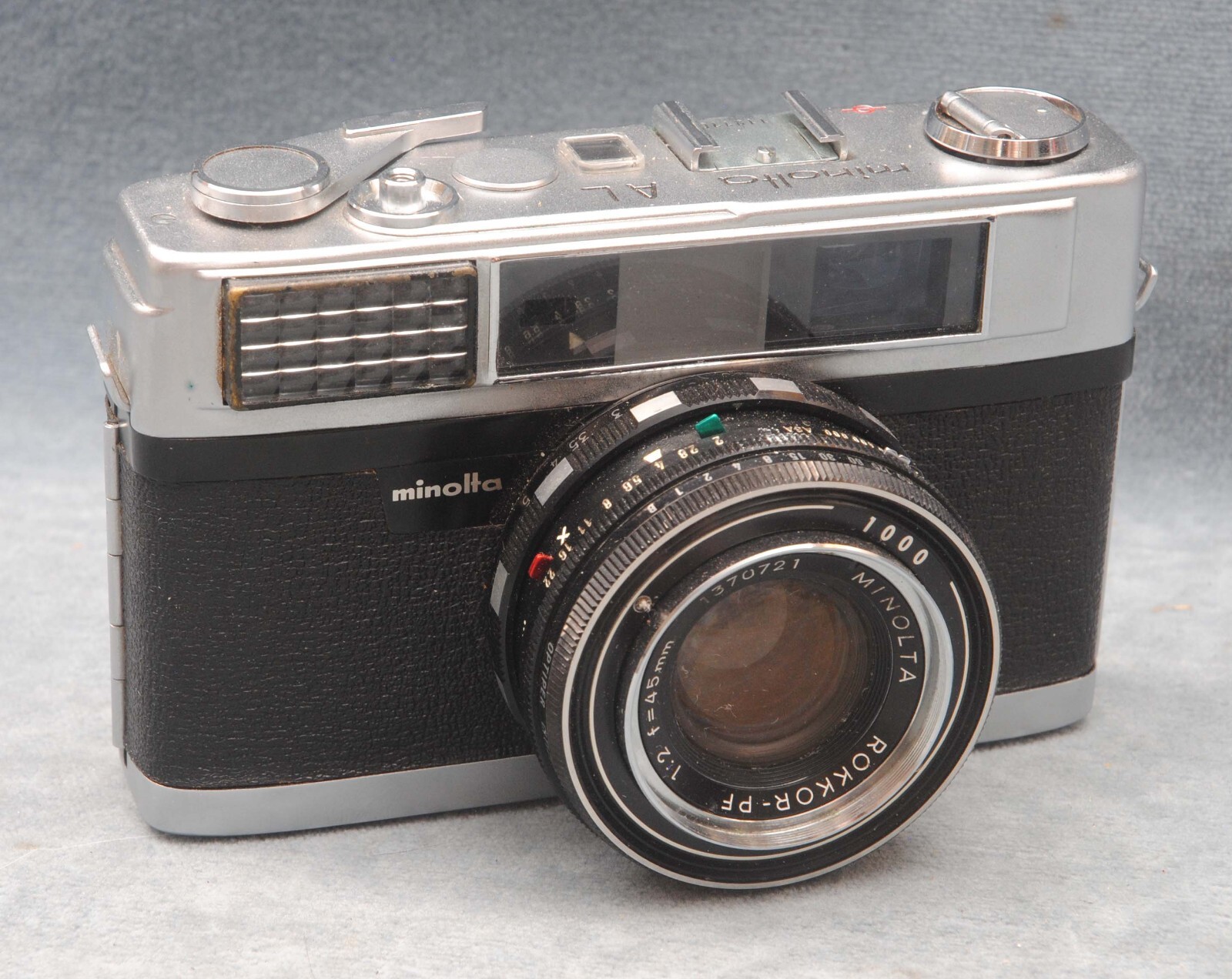VINTAGE RANGEFINDER MINOLTA AL 35MM FILM CAMERA W/45MM 1:2