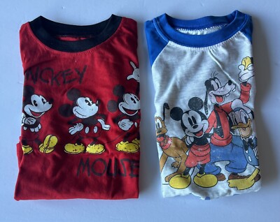 Disney Jr Mickey Mouse Boys T Shirt 18M Red Black Mickey Donald Goofy