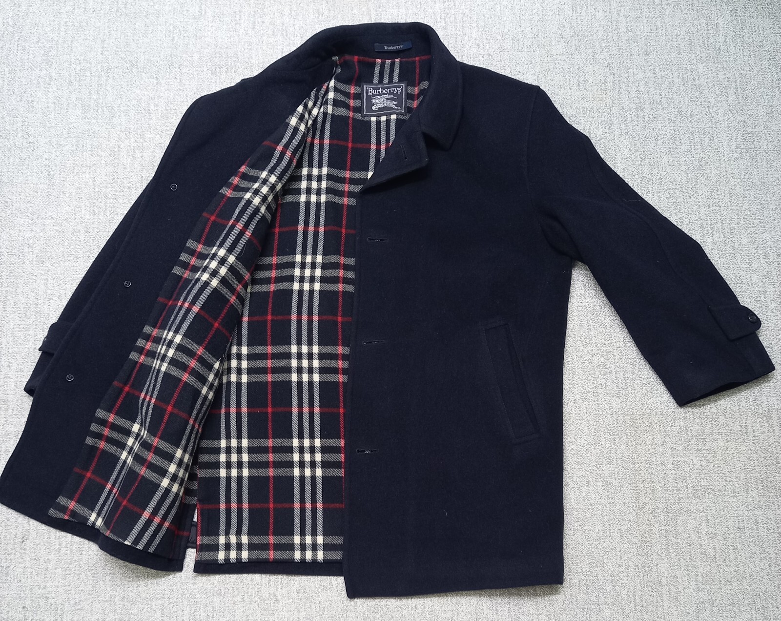 y*y様 80s Burberry short wool Harrington VINTAGE BURBERRY 80s Cotton Bomber Jacket Wool Lined Nova