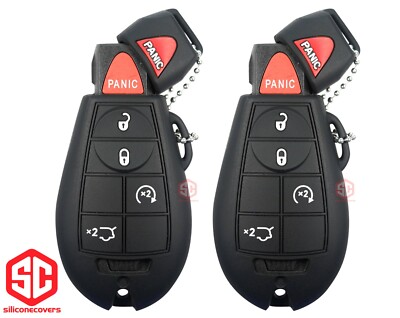 2x New Key Fob Remote Fobik Silicone Cover Fit / For Jeep Commander G Cherokee.