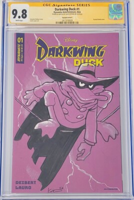 Dynamite Darkwing Duck #1 Original Art Disney Sketch & Signed Kotkin CGC 9.8 SS