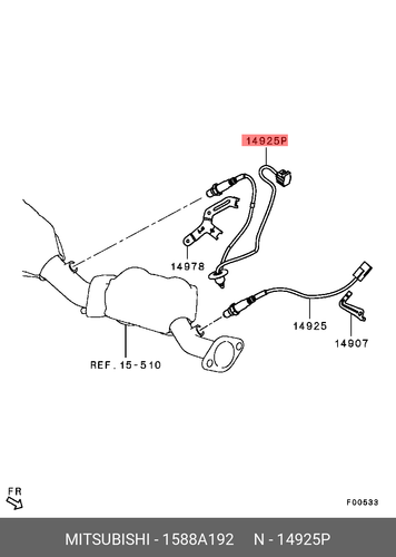 たかし Genuine OE Sensor Assembly Oxygen 1588A192 for Mitsubishi