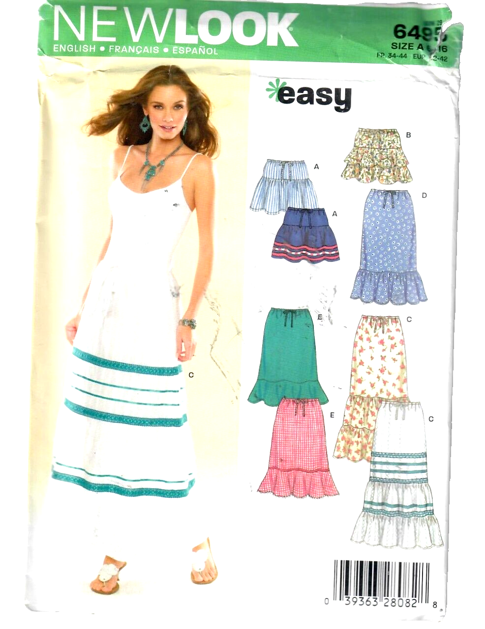 Simplicity New Look 6495 Sewing Pattern Misses Dress Skirt 5