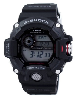 Pre-owned Casio Rangeman G-shock Triple Sensor Atomic Gw-9400-1 Gw9400-1 Men's Watch