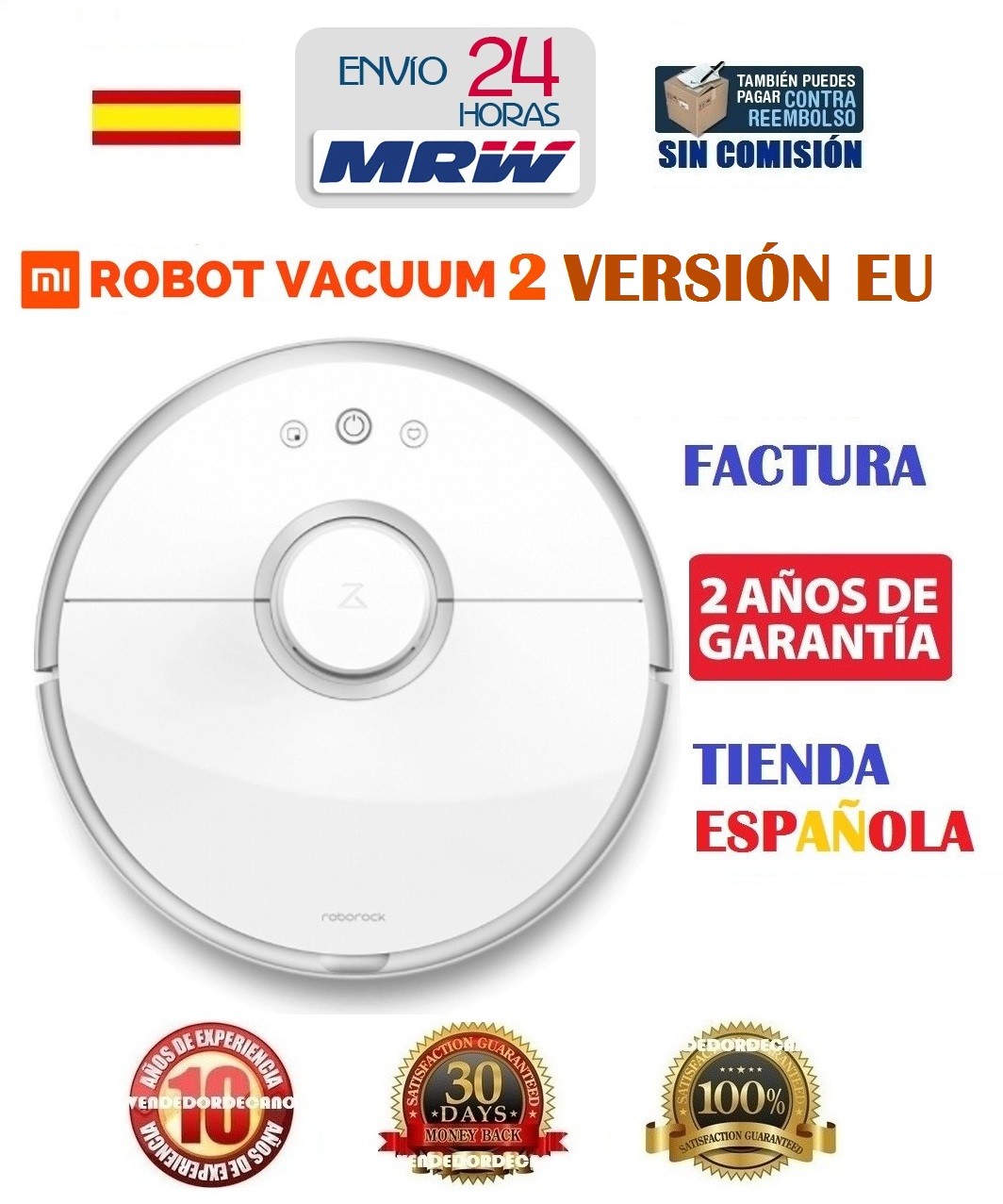 ROBOT ASPIRADOR XIAOMI MI ROBOT VACUUM 2 ROBOROCK S50 FACTURA ENTREGA 24H