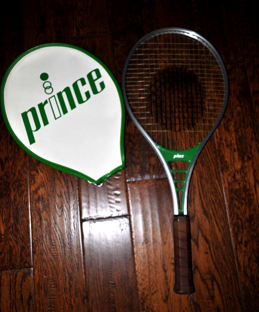 Vintage Prince Classic Aluminum Tennis Racquet w Cover 4 5/8