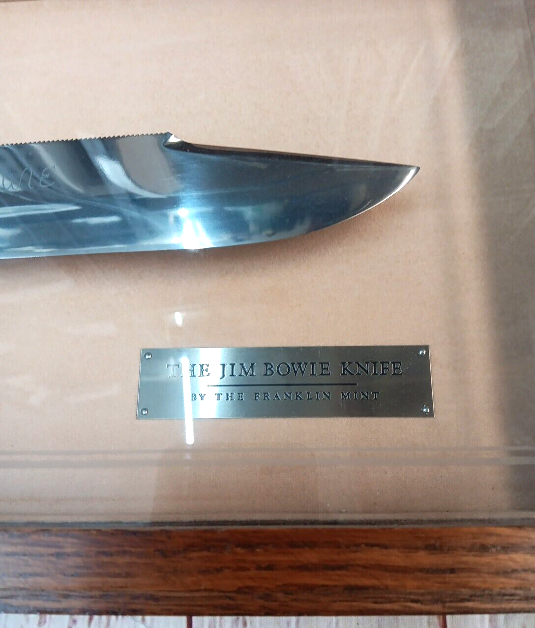 Wood Display Case | Franklin Mint The Jim Bowie Knife Wood Display Case | Franklin Mint The Jim Bowie Knife