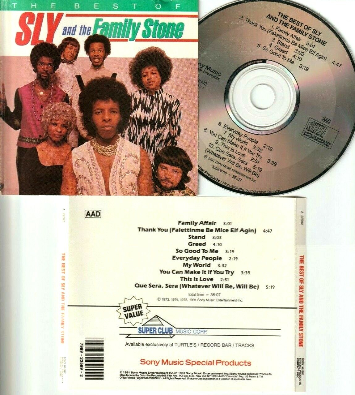 SLY & THE FAMILY STONE The Best Of (1991, CD) SUPER CLUB