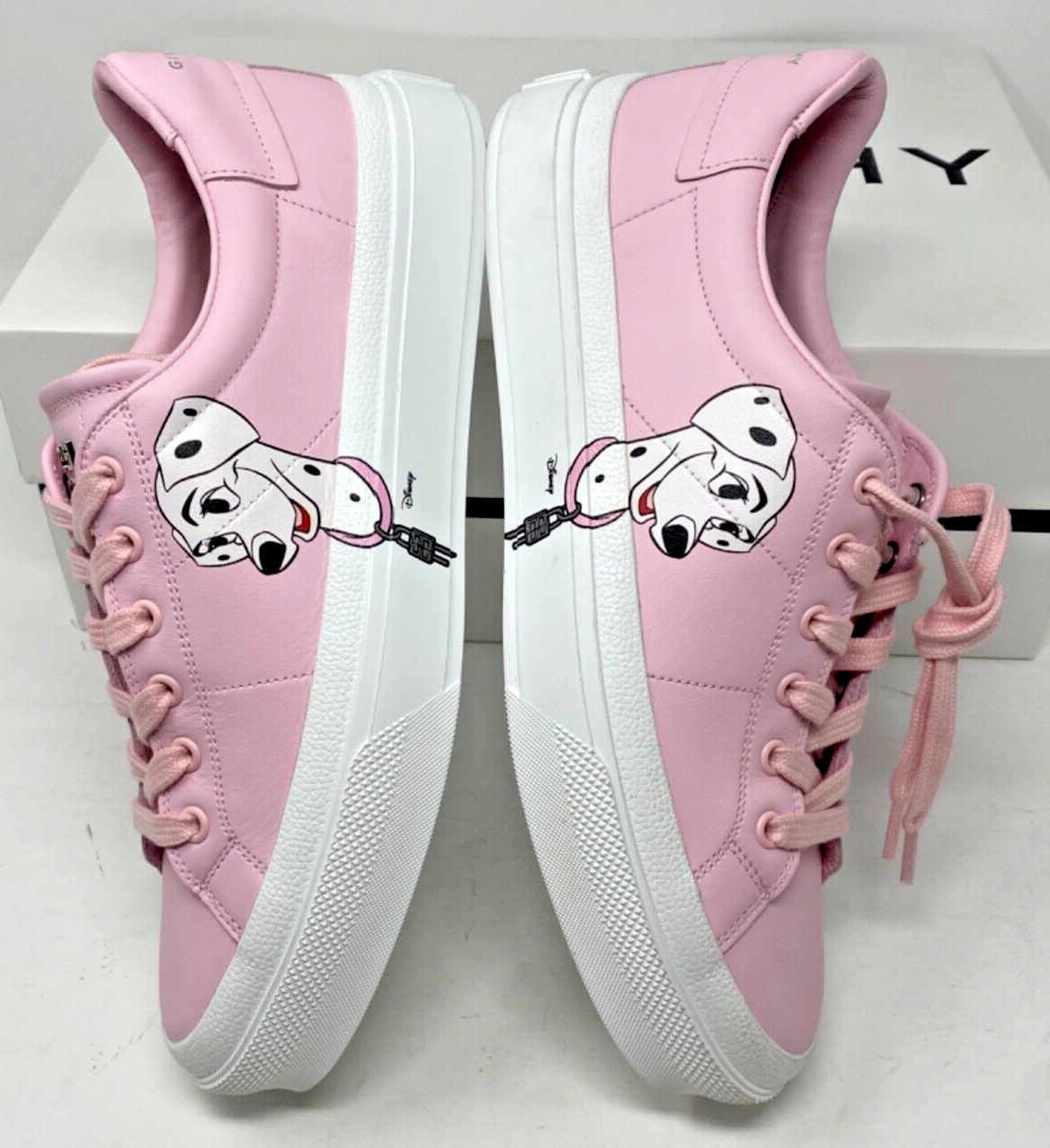 Pre-owned Givenchy Disney 101 Dalmatians City Sport Low-top Leather Sneakers Pink 39 Eu 9