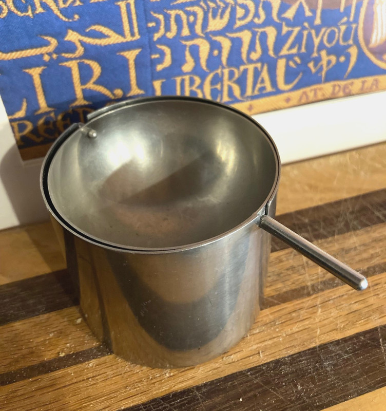 Cendrier Minimalist Rotatif En Inox 18/8 Design Jacobsen Stelton Denmark 1964