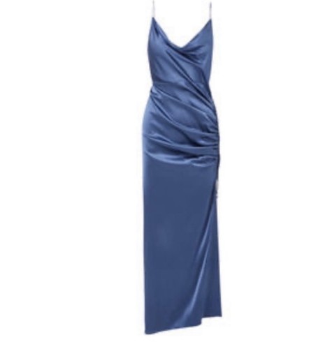 Pre-owned Veronica Beard Natasha Dress In Steel Blue. Nwt. Size 12. Retail- $600