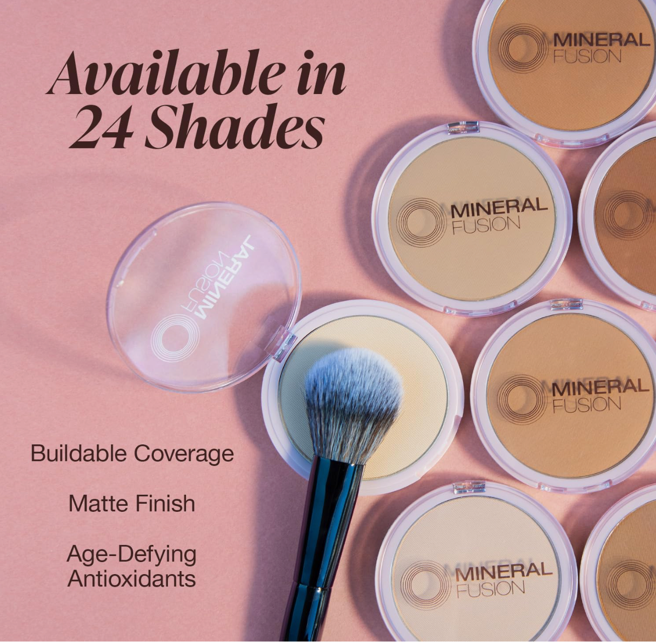 Mineral Fusion Pressed Powder Foundation (New In Box) - 0.32 oz - Various Shades