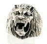 Lions Head Sterling Silver Dress Ring Fine Statement Unisex Jewellery Size U-1.JPG