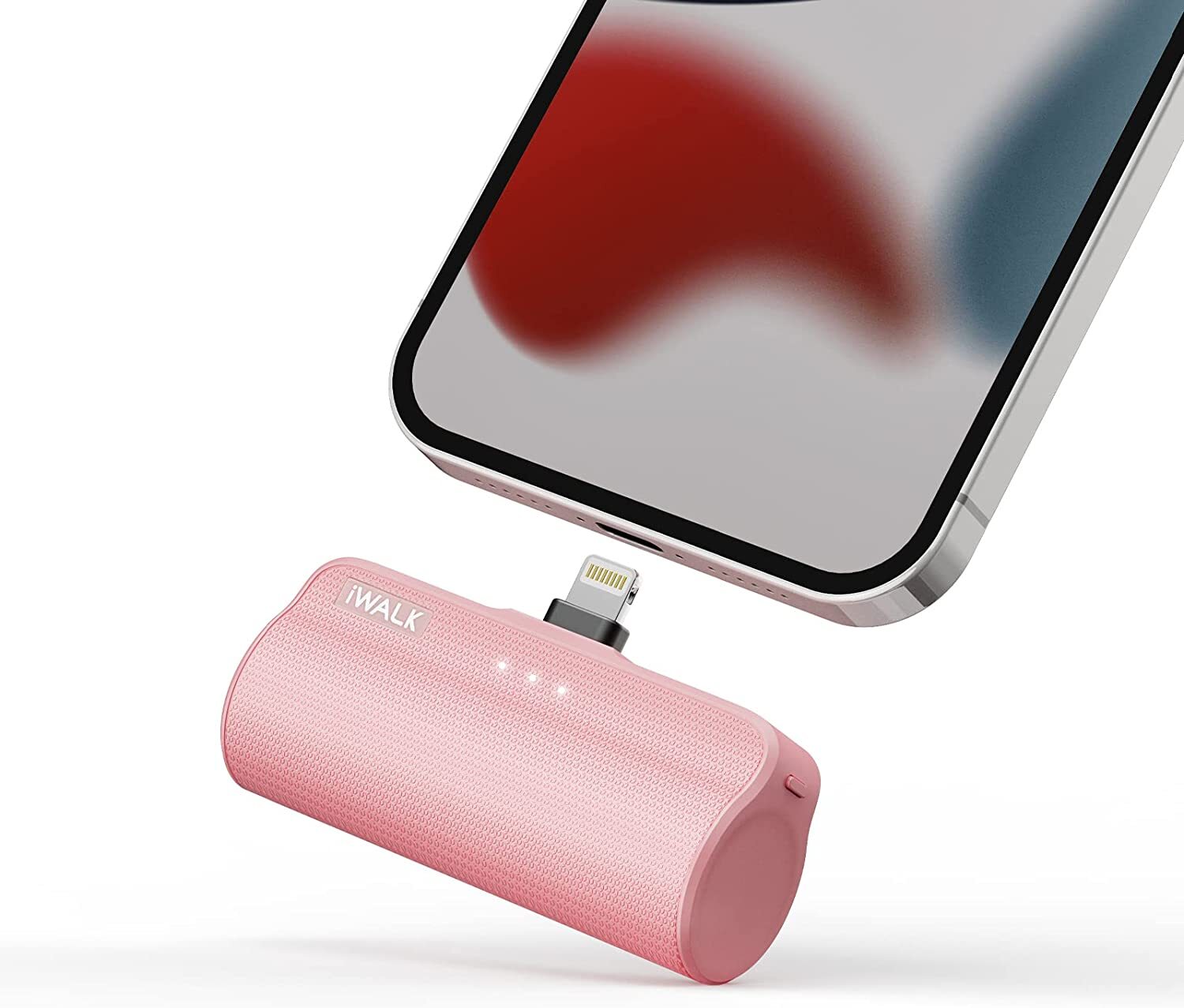 pink portable charger iphone