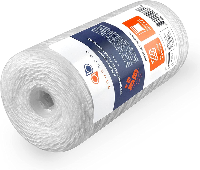 5 Micron Water Filter 10 x 4.5 inch - String Wound Water Filter for Whole House