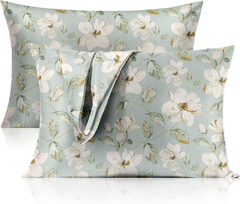 2 Pcs Silky Satin Pillowcases 50 * 75Cm, Unisex Soft Cool and Comfortable Silk P