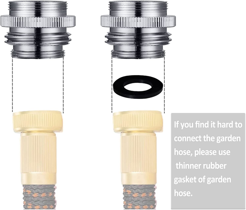 Multi-Thread Garden Hose Adapter, Kitchen Sink Faucet Adapter to Garden H