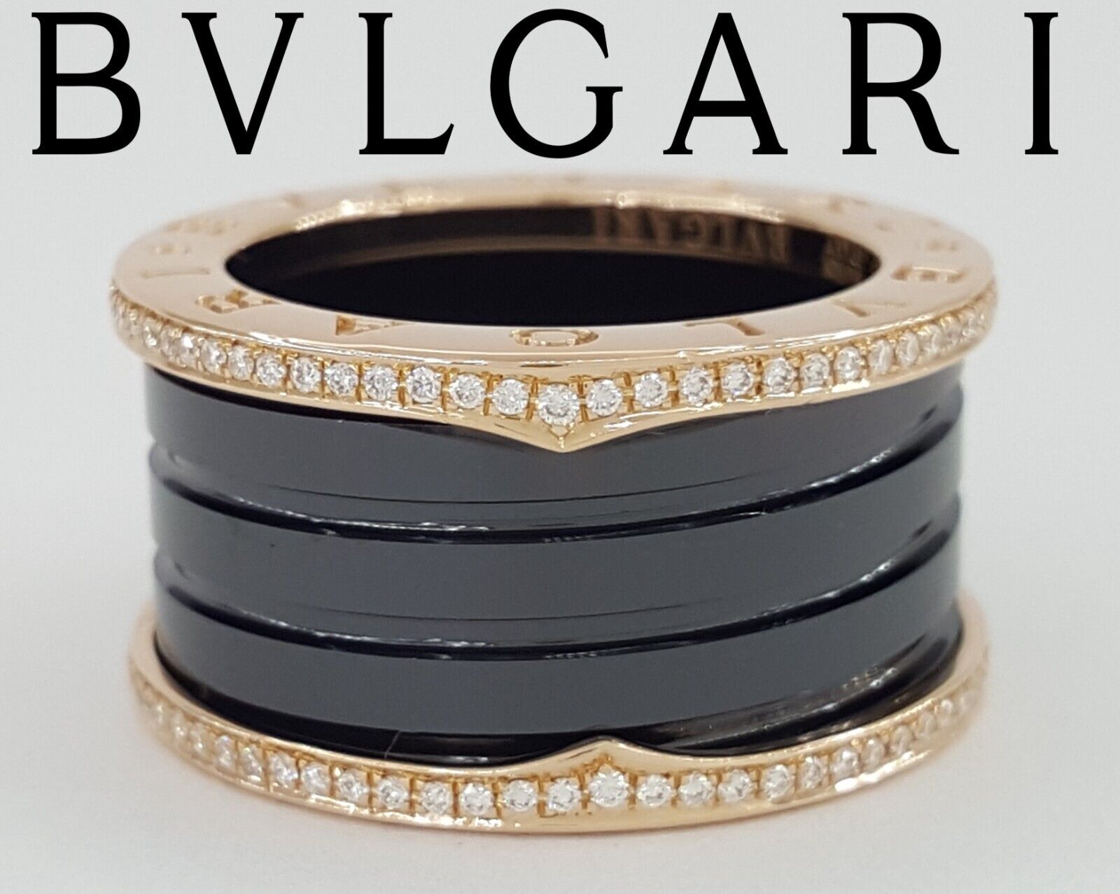 Bvlgari Bulgari B.Zero1 Diamond Black Ceramic 18k Rose Gold Bvlgari Bulgari B.Zero1 Diamond Black Ceramic 18k Rose Gold