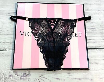 NWT Victoria's Secret Very Sexy Floral Lace Embroidered Thong Panty